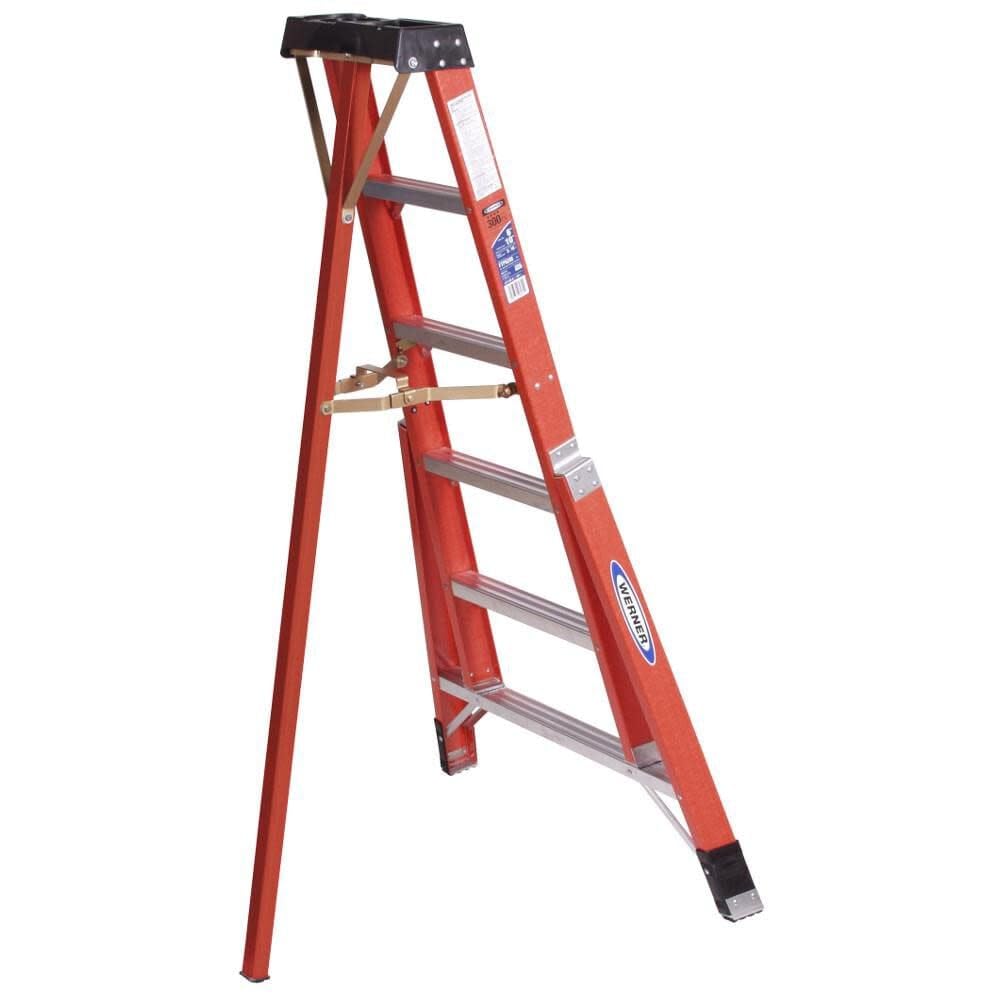 Fiberglass Tripod Ladder, Werner 6-Foot 300-Pound Duty Rating FTP6206