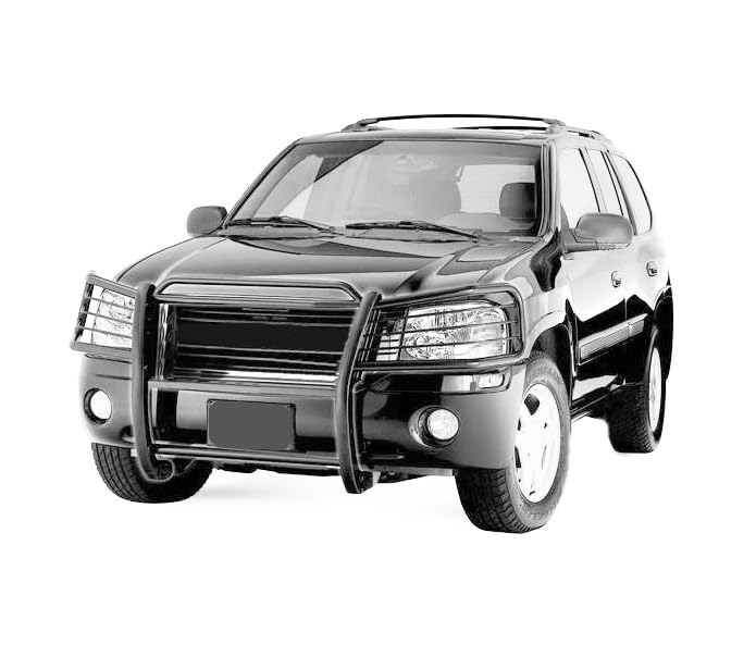 Grille Brush Black Horse Bumper Guard Modular Compatible with 2002-2006 GMC Envoy|2002-2006 GMC Envoy XL-17GD26MA