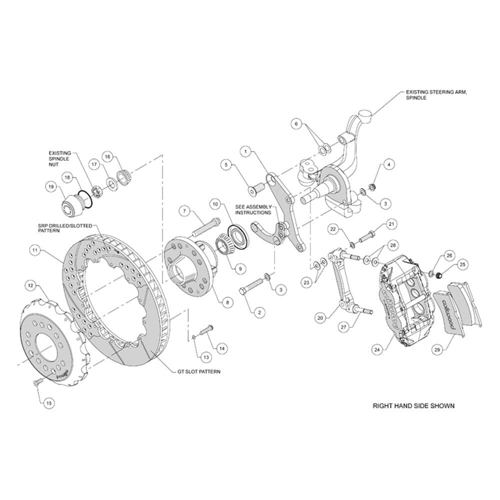 12.88" FNSL6R Hub Kit, Red