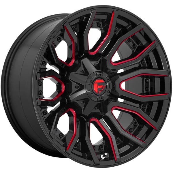 D712 RAGE FUEL OFF-ROAD 22X10, 8X180, 4.79, 18mm GLOSS BLACK RED TINTED CLEAR - D71222001847