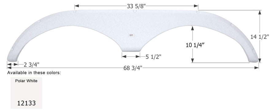 Fender Skirt ICON, Tandem, Kaddy Kruiser, FS2133, Polar White