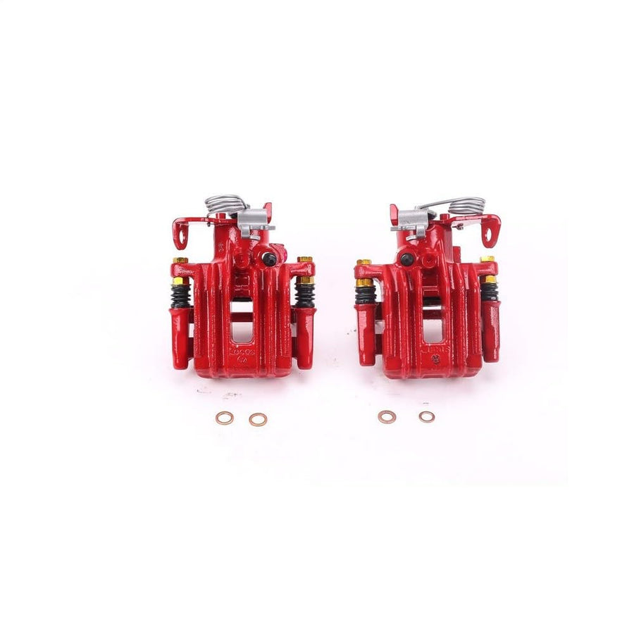 Power Stop Pair of High-Temp Red Powder Coated Rear Calipers For Audi A6 Quattro 1998-2004, Audi Allroad Quattro 2001-2005, Volkswagen Passat 2000-2005 [Model Specific]