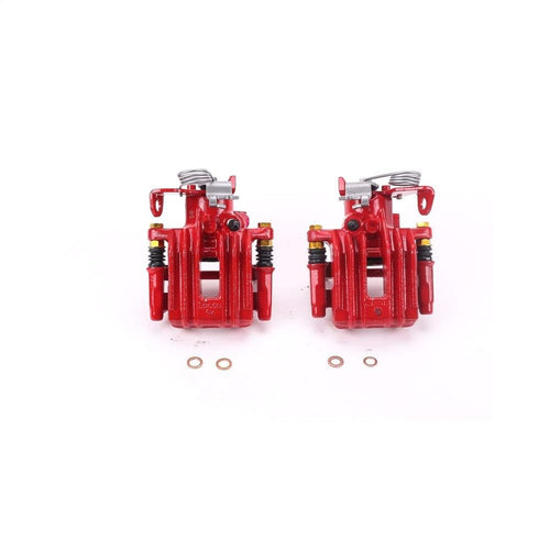 Power Stop Pair of High-Temp Red Powder Coated Rear Calipers For Audi A6 Quattro 1998-2004, Audi Allroad Quattro 2001-2005, Volkswagen Passat 2000-2005 [Model Specific]