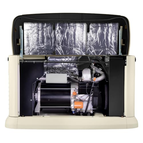 10kW Generac Guardian Home Standby Generator with 100 Amp Transfer Switch - Automatic Whole House Backup Power for Storms, Emergencies, and Outages, WiFi Enabled, Runs on Natural Gas or Liquid Propane