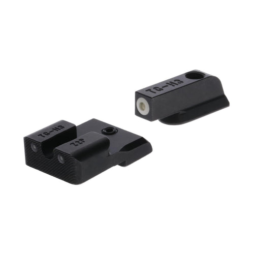 TRUGLO Handgun Tritium Pro Night Sights, Compatible with CZ P10 Handguns | Compact Gun Sights with Daylight White Dots, Night Tritium Dots & White Focus Lock Front Ring