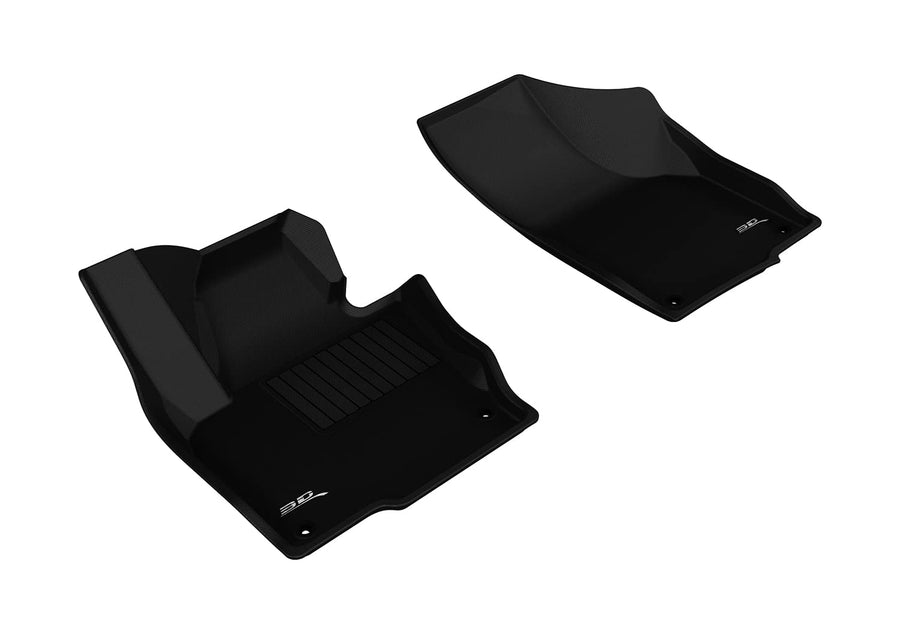 3D MAXpider Floor Mats All-Weather for Volkswagen Tiguan 2009-2017 / Tiguan Limited 2018-2019 Custom Fit Car Liners, Kagu Series (1st Row, Black)