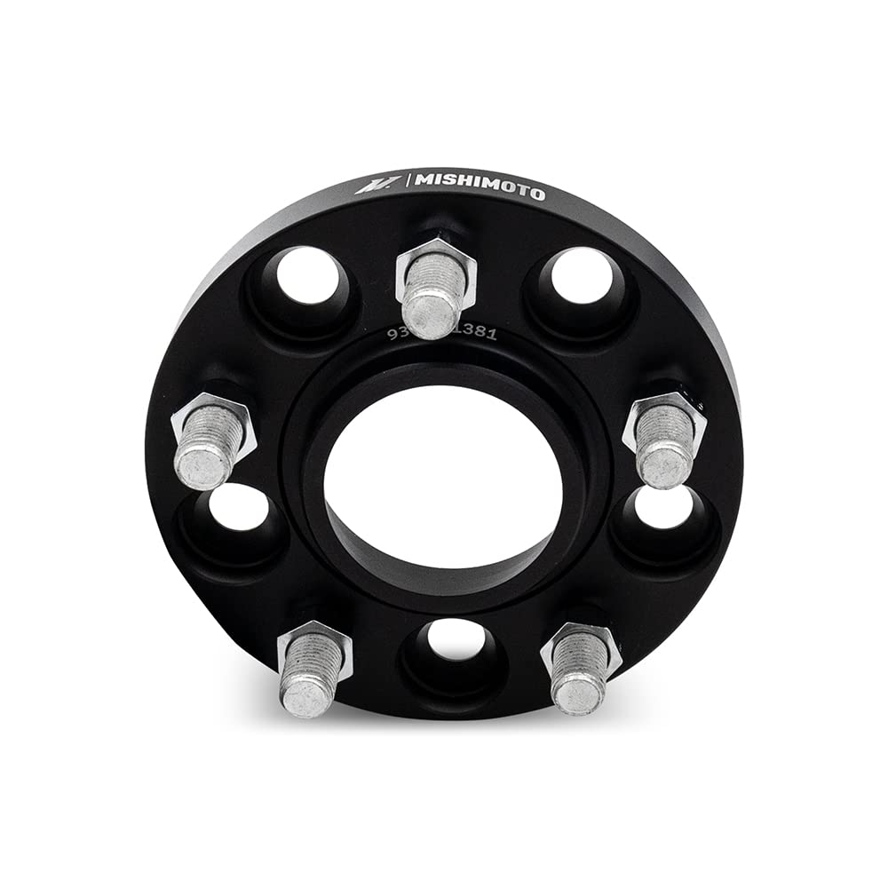 Wheel Spacers Mishimoto, 5x120, 67.1 Center Bore, M14x1.25, 15mm Thick, Black