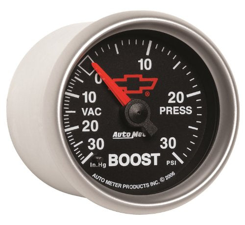 Auto Meter 3603-00406 2-1/16" GM Performance Parts Red 30 in Hg-30 PSI Mechanical Boost-Vacuum Gauge
