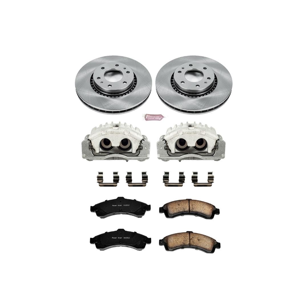 Power Stop KCOE2061 1-Click Autospecialty OE Replacement Brake Kit with Calipers For Rainier, Chevy SSR, Chevy Trailblazer EXT, GMC En, GMC Envoy XL, GMC Envoy XUV, Ascender [Model Specific]