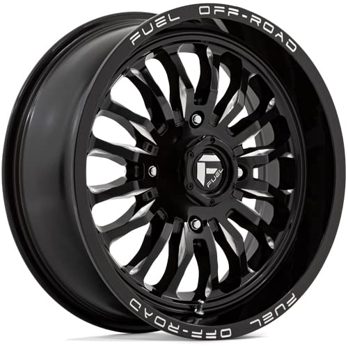 UTV Fuel D821 Arc 24x7 4x156 +13mm Black/Milled Wheel Rim 24" Inch