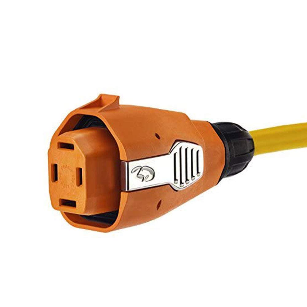 32A SmartPlug Non-Metallic Shore Power Combo Kit - Weather-Resistant RV/Boat/Marine Inlet & Plug with Overheat Protection, Multi-Point Lock & Push-in Design