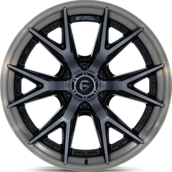 FUEL OFF-ROAD FC402 20X9 CATALYST 6X5.5 5.79 20mm GLOSS BLACK WITH BRUSHED GRAY TINT FACE & LIP - FC402BT20906820