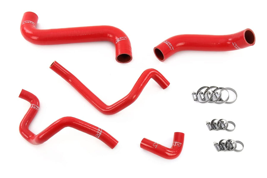 Red HPS Silicone Radiator + Heater Hose Kit Coolant OEM Replacement 57-1734-RED