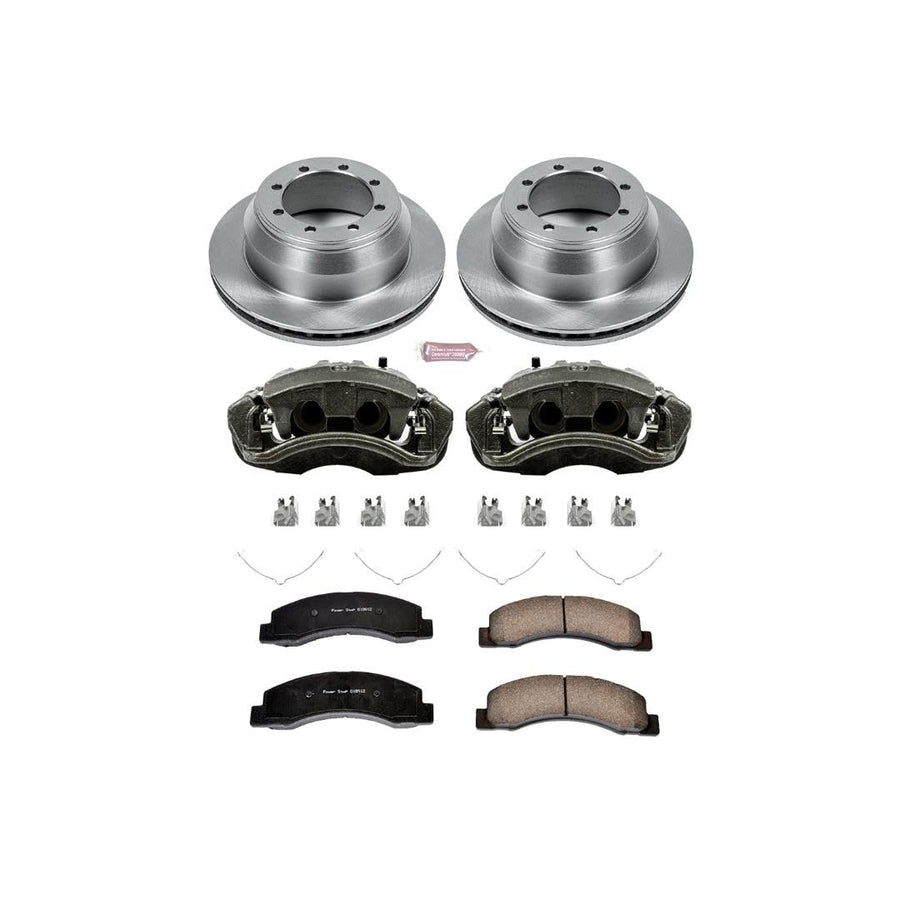 Power Stop KCOE1889A 1-Click Autospecialty OE Replacement Brake Kit with Calipers For Ford F-350 Super Duty 2000-2004 [Model Specific]