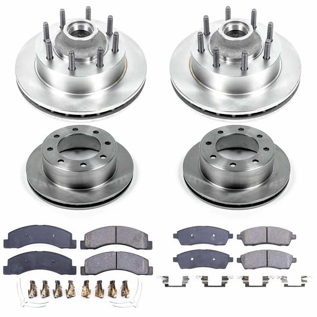 Power Stop Autospecialty KOE1393 Front and Rear Replacement Brake Kit-OE Brake Rotors & Ceramic Brake Pads For Ford Excursion, Ford F-250 Super Duty, Ford F-350 Super Duty [Model Specific]