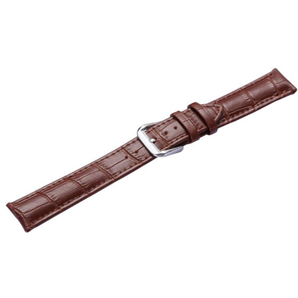 Quality Leather Watch Wrist Straps Kathleen0 Wristband Replacement Accessory Band 12-24mm(18mmBrown)