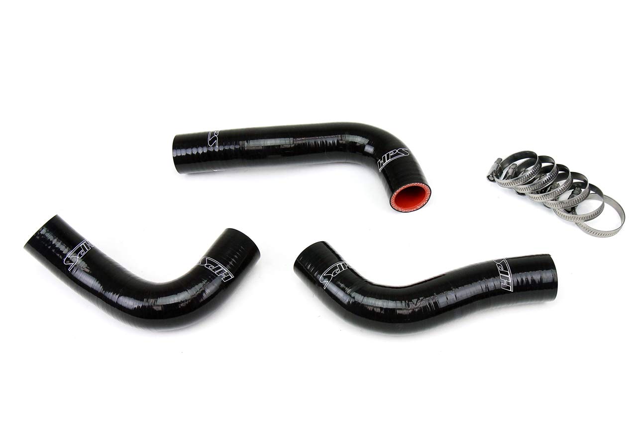 Black HPS 57-1030-BLK Silicone Radiator Coolant Hose Kit