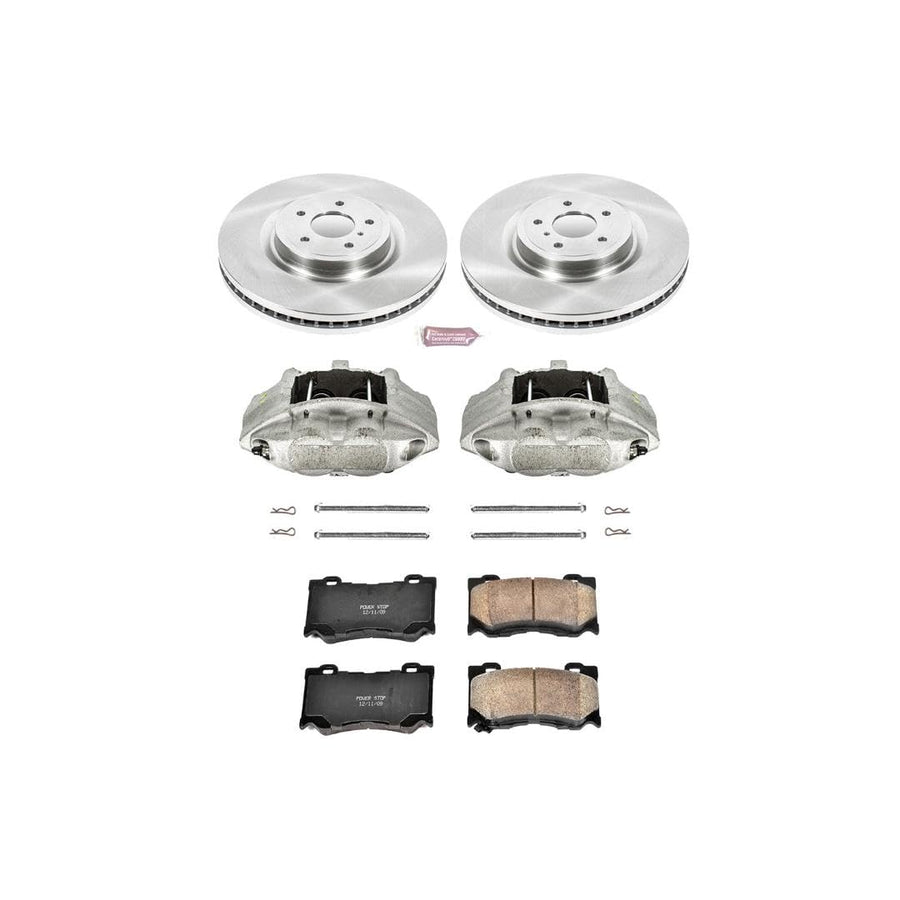 Power Stop KCOE2915A 1-Click OE Replacement Brake Kit with Calipers For FX50, G37, M, M37, M56, Q50, Q60, Q60, Q70, Q70L, Q, 370Z [Model Specific]