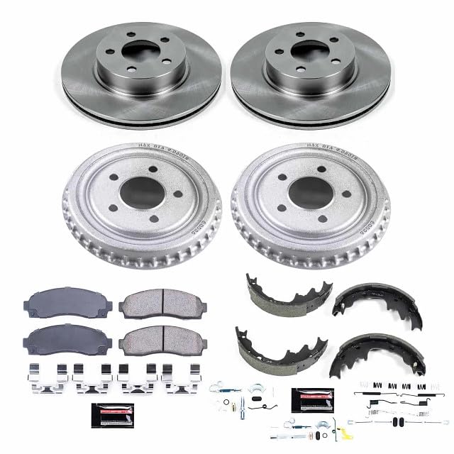Power Stop Autospecialty KOE15150DK Front and Rear Replacement Brake Kit-OE Brake Drums & Ceramic Brake Pads