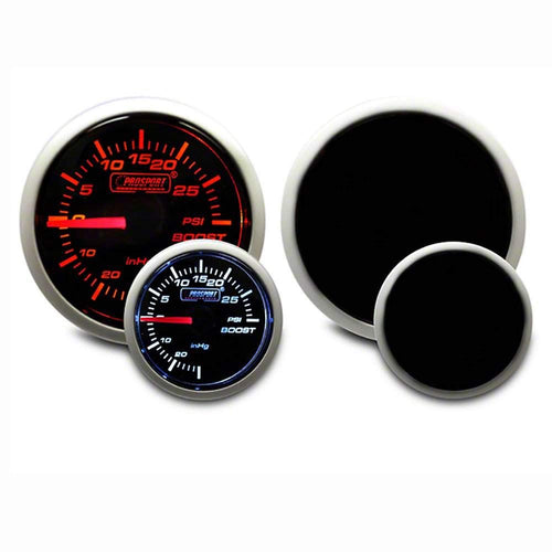 Prosport Performance Series Amber/White 52mm Mechanical Boost Gauge Kit Gauges