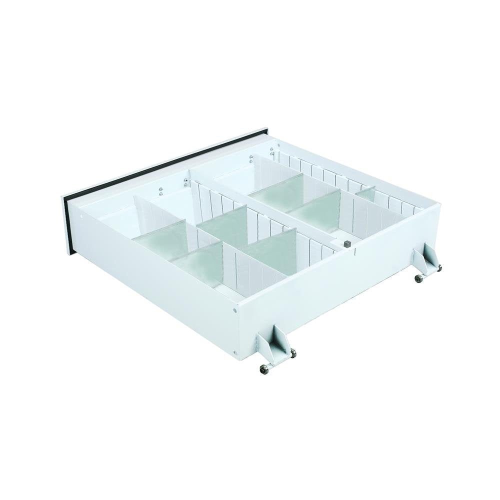 JOBOX StorAll 666980 13" Tall Heavy-Duty Steel Drawer Storage (21"W x 13"H x 48"L) - 9" Deep Drawer, White