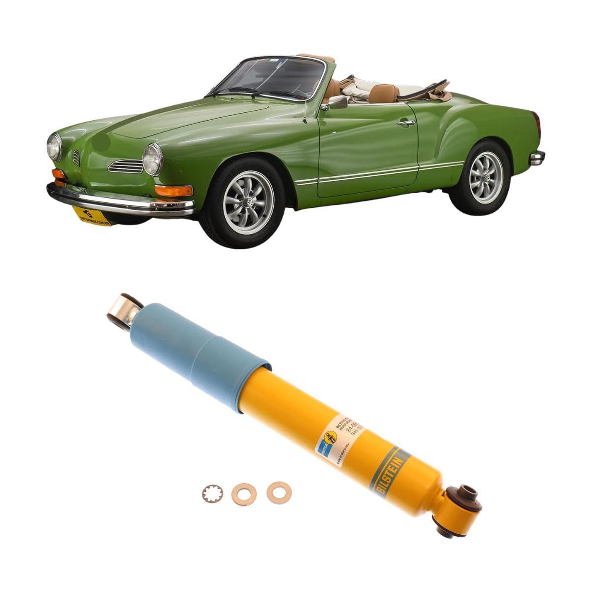 B8 Performance Plus Bilstein 24-000345 Shock Absorber Dropped Height Depends On Lowering Spring Used