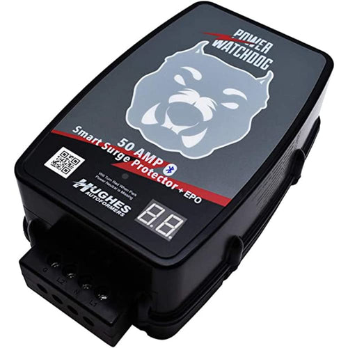 50 Amp Power Watchdog PWD50EPOH Smart RV Hardwired Surge Protector - Emergency Power Off (EPO) – Bluetooth Monitoring - Replaceable Surge Module - LED Diagnostics - Durable for RV Campsite Use