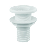 attwood 1.5" Polypropylene Straight Thru-Hull Connector for Boating Plumbing Fittings, 3875-3 White Finish
