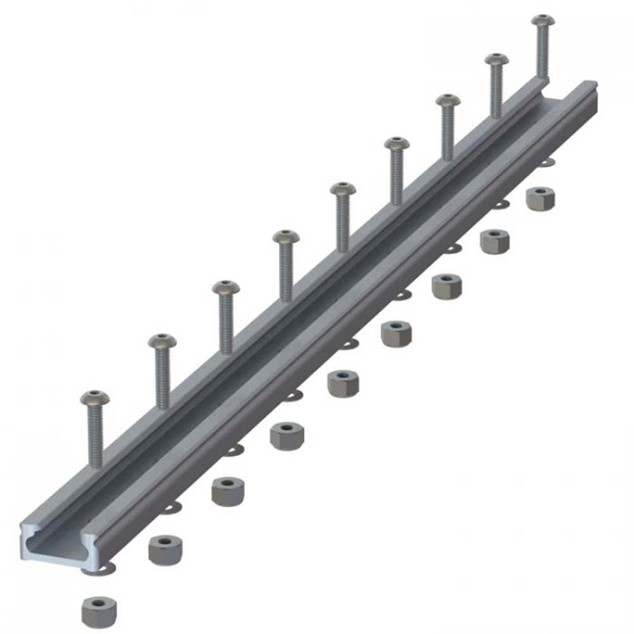 GearTrac YakAttack GTTL90 – 16" Top-Loading Aluminum Mount Track | 0.9" Wide Kayak Gear Track Rail | Includes Stainless Hardware | Durable Surface Mount for Kayak Accessories | Made in USA