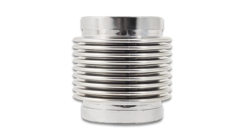 Exhaust Bellows Assembly Vibrant Performance 69683, Directional Flow Solid Liner, 2.25 in. diameter inlet, 2.25 in. diameter outlet, 3.00 in. Long, 321 Stainless Steel, Electropolished, each
