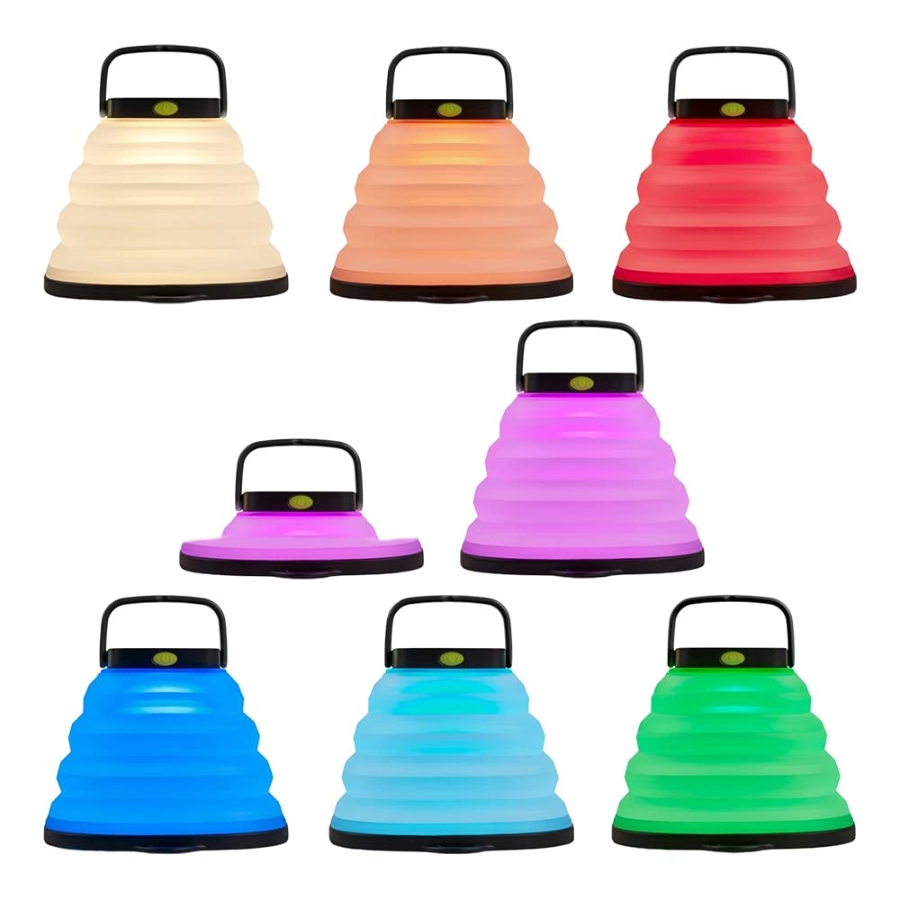 Goal Zero Crush Light Chroma Lantern 3 White Plus Multicolour Fade Plus Solar Lantern 6 Colour Modes Turn Campsite Into A Party Built-in Solar Panel Or Charge from Any USB Port,Black