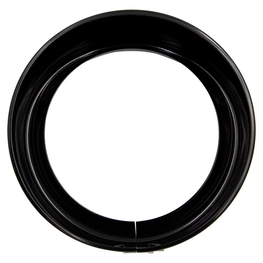 Visor Style Saddle Tramp - Light Trim Ring 7" - 1983-2017 - Black, Trim Rings (BC-HDTRIM3)