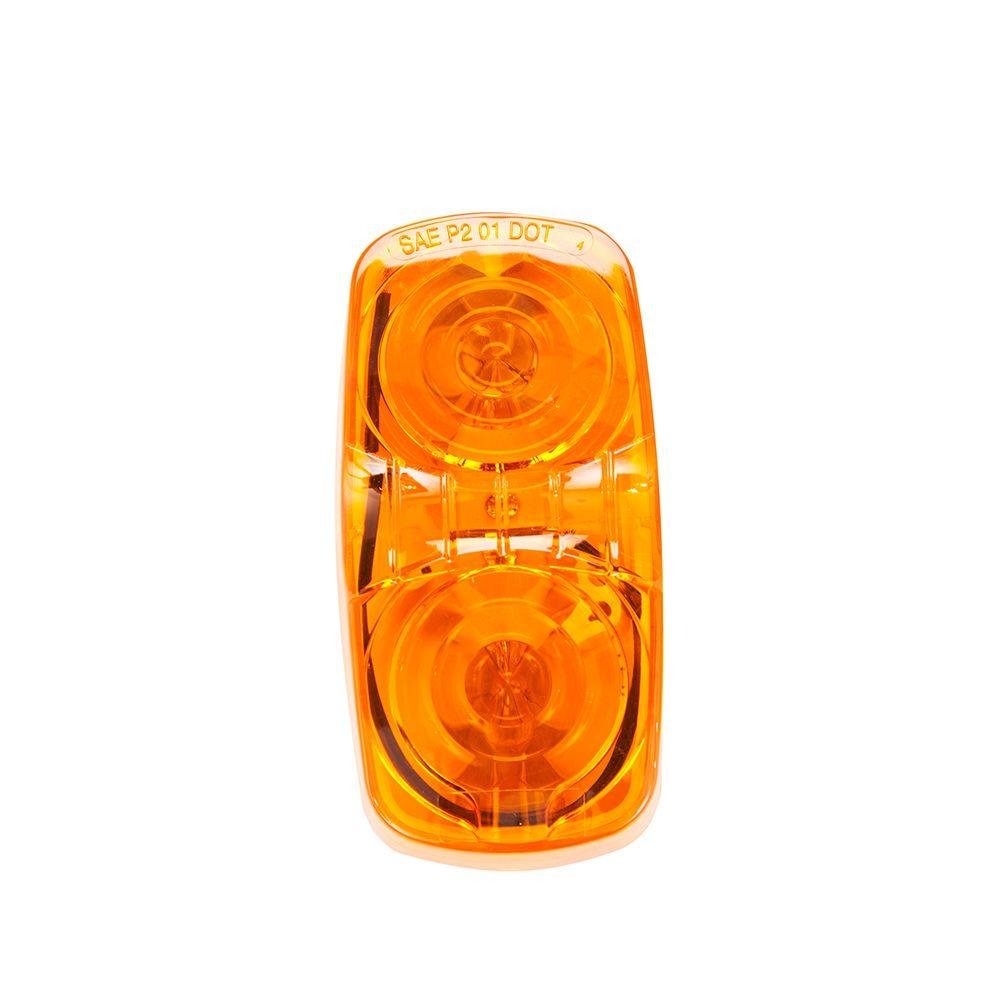 Amber Dual-Bulb Rectangular Clearance Trailer Light TOWSMART