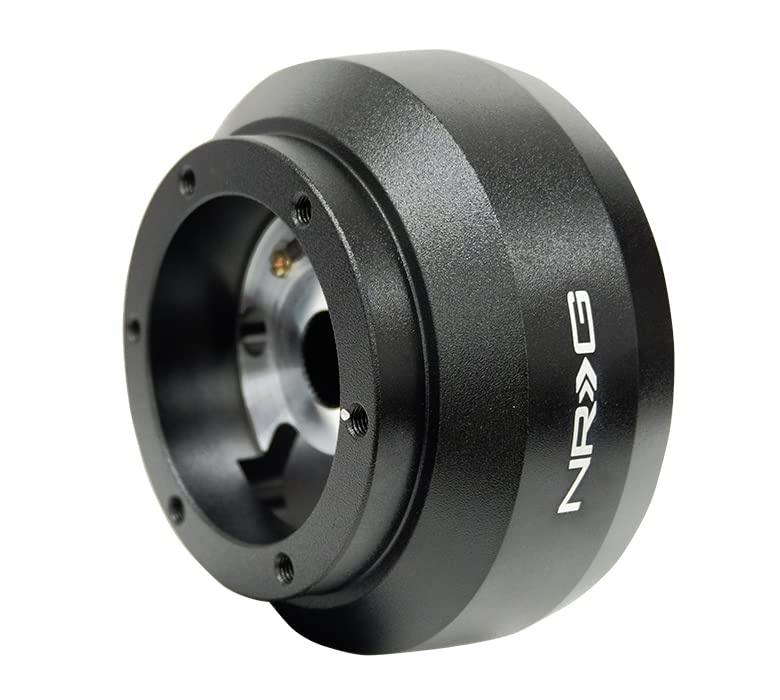 NRG Innovations Wheel NRG-SRK-189H Quick Release Short Hub Adapter 6 X 70mm Bolt Pattern, Retain Horn & Turn Signals, Black Body, Comes with Resistors