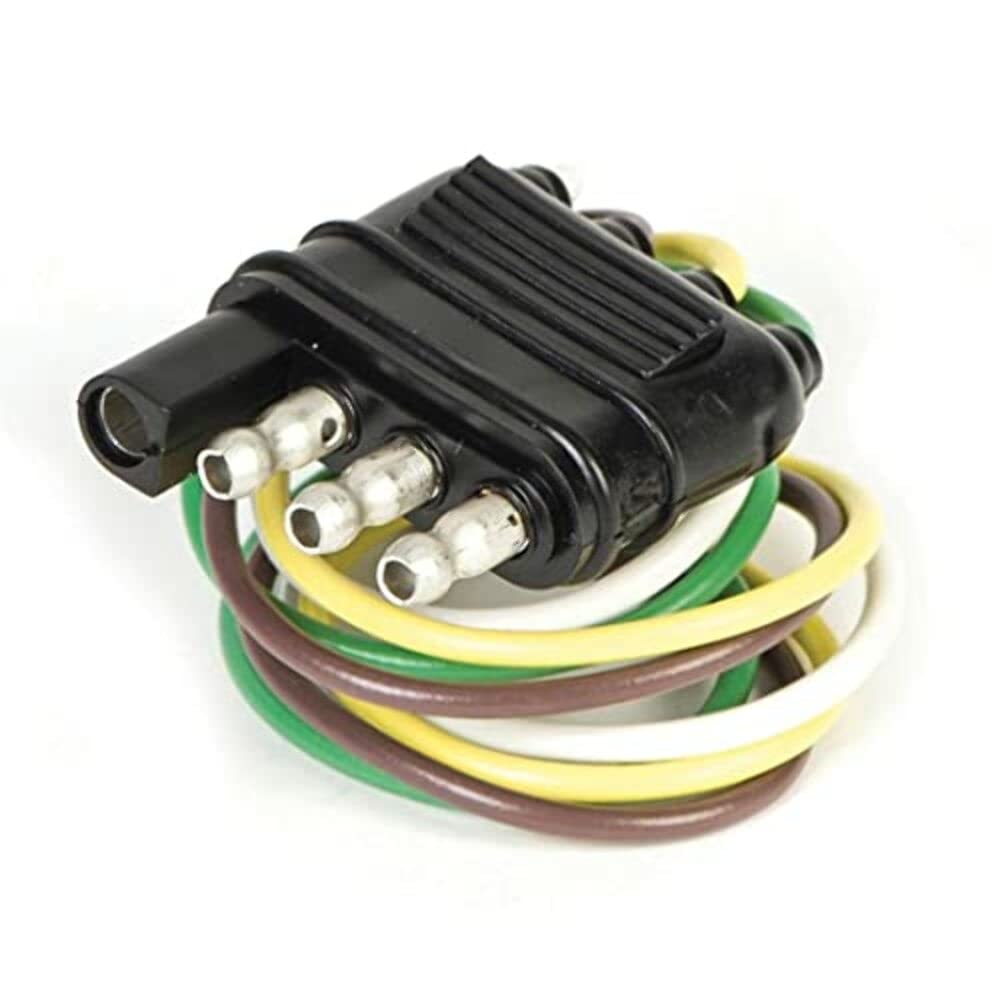 Trailer Wiring Connector Husky Towing 13190, Vehicle Side, 4-Way Flat, 12 Inch Wire Length