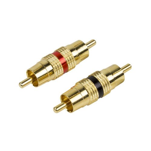 METRA ELECTRONICS RAPTOR BY PRO SERIES GOLD RCA BARREL CONNECTOR - MALE TO MALE