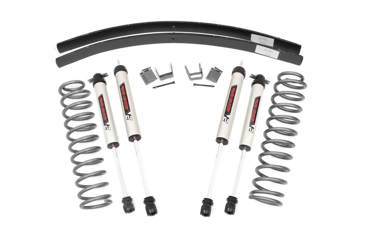3" Rough Country Lift Kit w/V2 Shocks for 1984-2001 Jeep Cherokee XJ - 67070