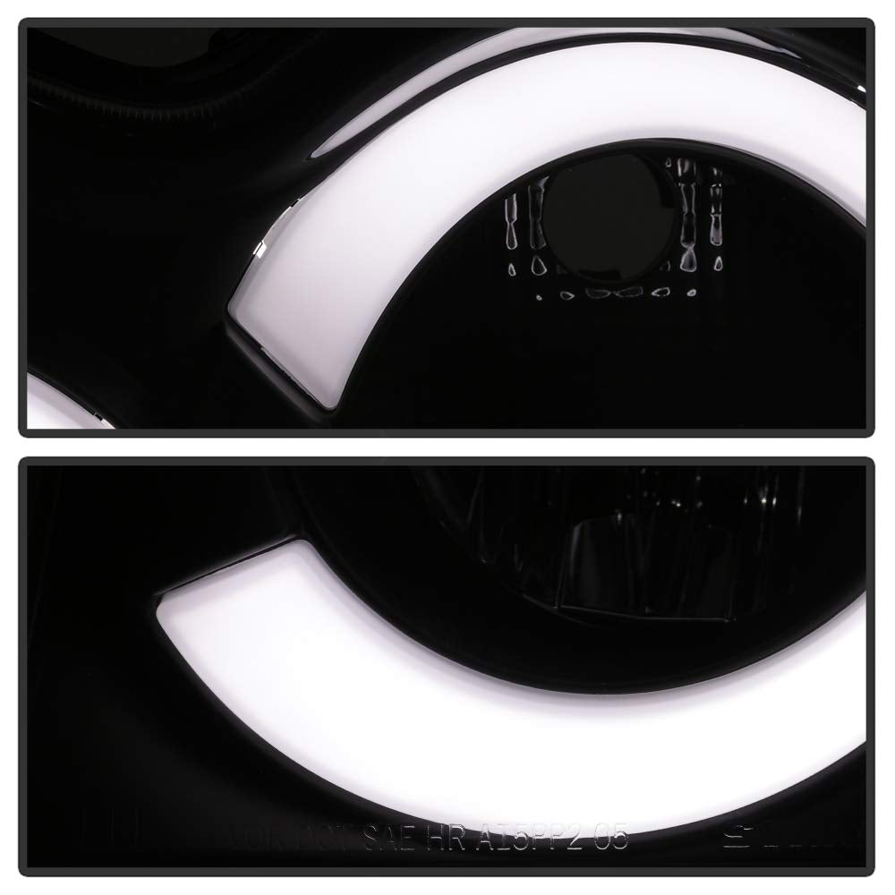 Jeep Grand Cherokee 05-07 Spyder 5086129 Light Bar Projector Headlights - Low Beam-HB4(Not Included) ; High Beam-H1(Not Included) ; Signal-3157NA(Not Included) - Black