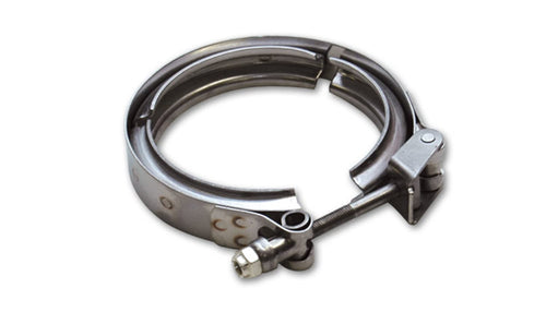 V-Band style Vibrant Power 19861C Clamp, fits Garrett GTX2860R and GTX2867R Turbine Inlet Flange, use with Vibrant Flange P/N 19861, Stainless Steel, Natural, each