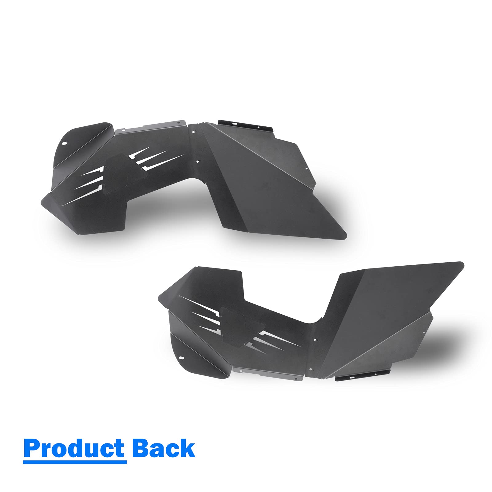 WOLFSTORM Fender Flares Front Liners for 2007-2018 Jeep Wrangler JK/JKU,2 PCS Steel Inner Front Fender Flares Liner Compatible for 2007-2018 Jeep Wrangler JK & JKU,Black