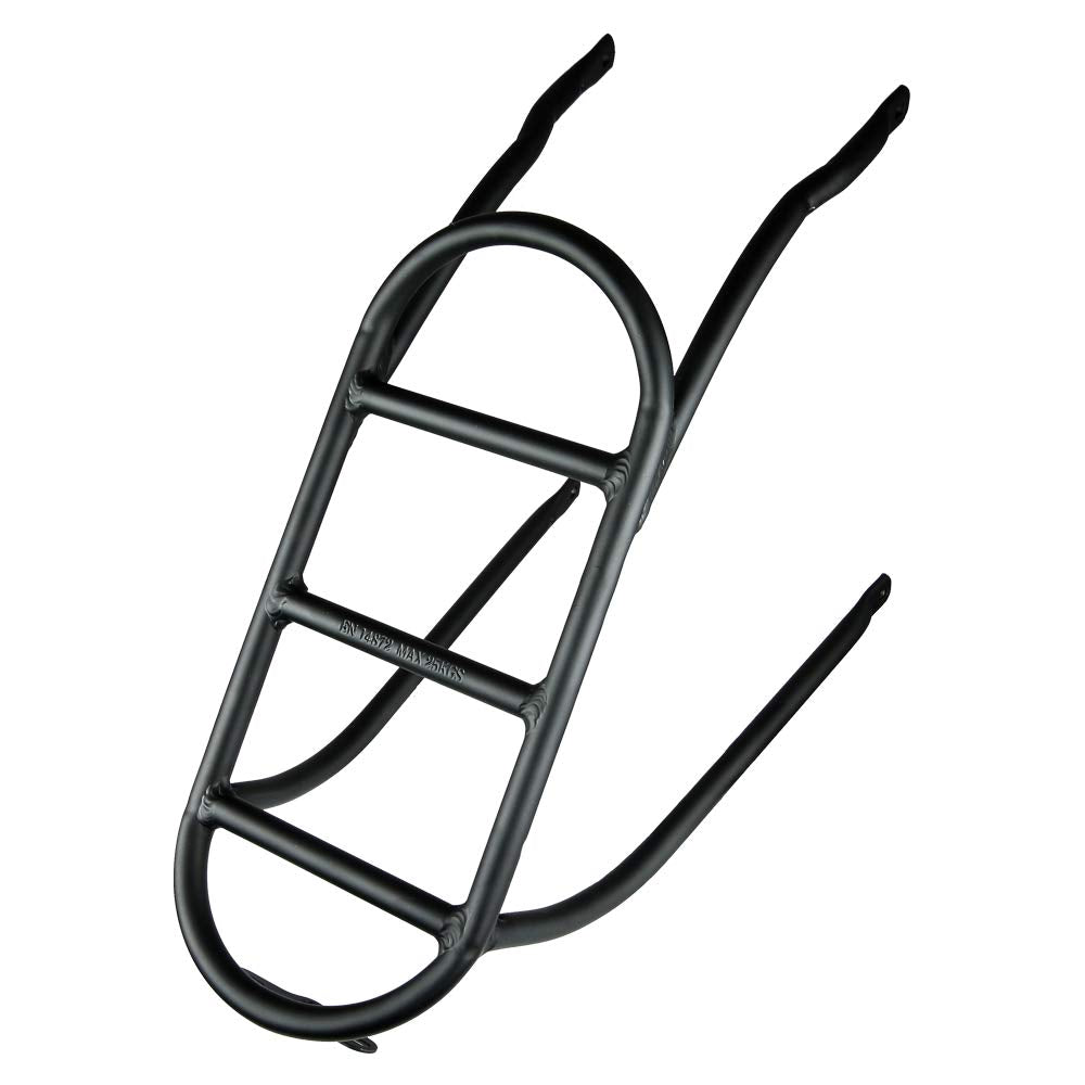 QuietKat Pannier FatKat Rear Bike Rack, Lightweight High Strength Aluminum Detachable - 17" Hardtail Frame Delivered After June 2020 (Black) (18QKRPR)