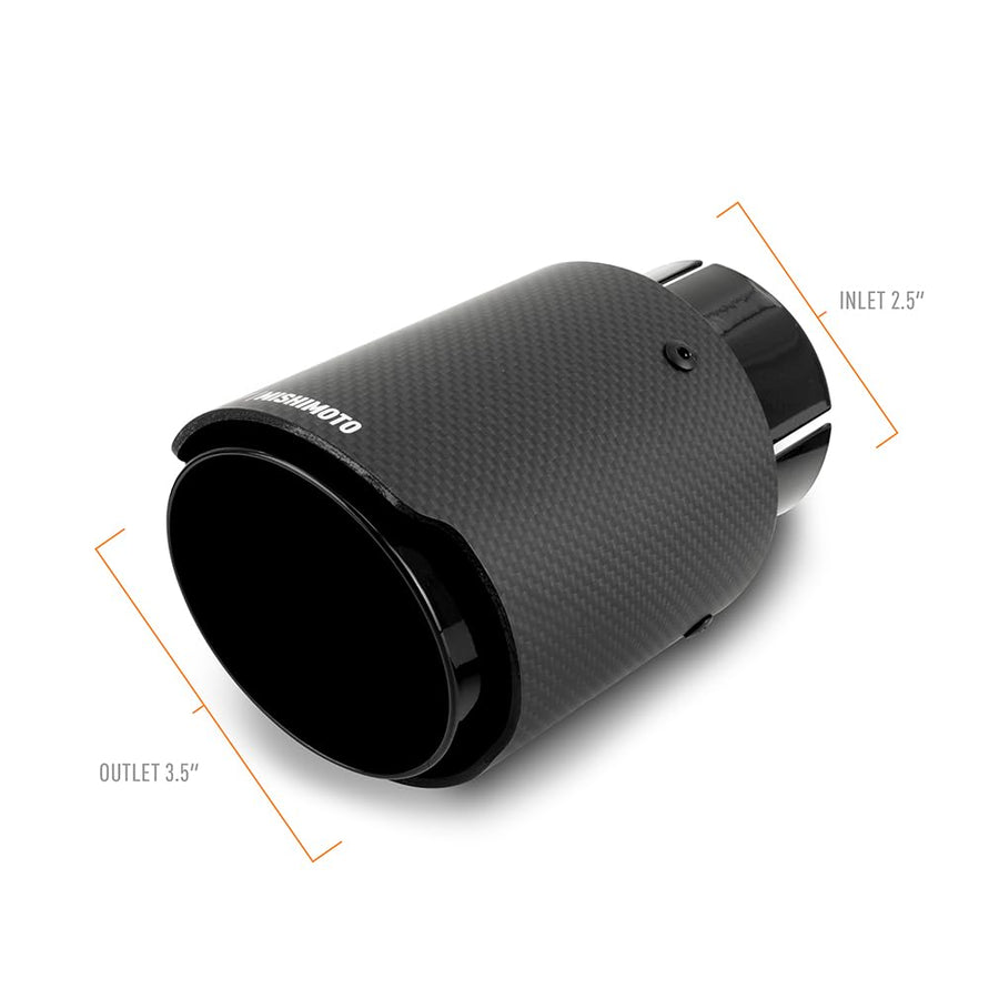 Carbon Fiber Mishimoto Exhaust Tip, 2.5”, Black