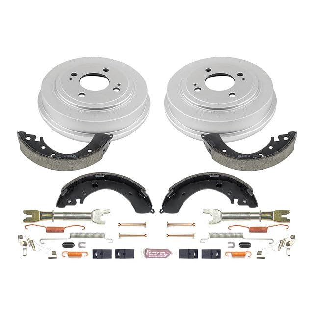 Power Stop Autospecialty KOE15309DK Rear Replacement Brake Kit-OE Brake Drums & Ceramic Brake Pads For Honda Civic 1996-2001 [Model Specific]