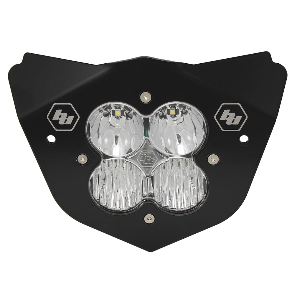 XL Sport Baja Designs LED Motorcycle Headlight Kit for Yamaha WR250F 2015-21, WR450F 2012-21 (Driving/Combo; Clear Lens)