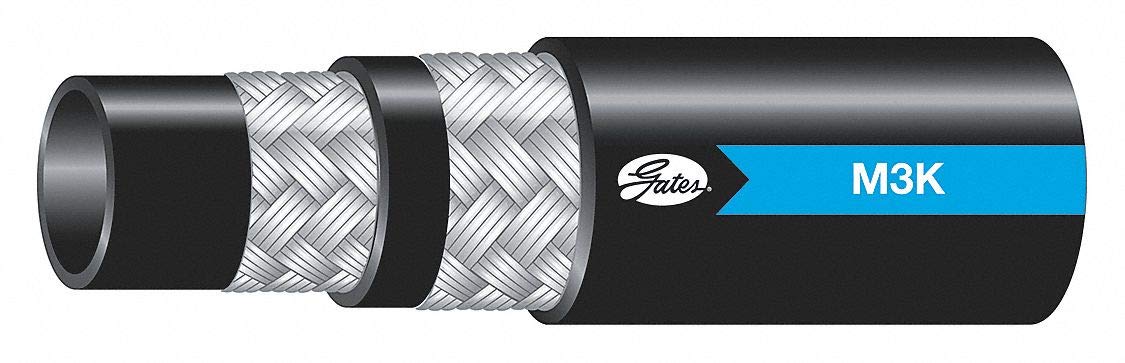 Global M3K Mega3000 Hose, Gate 171-1004-3000 Synthetic Rubber, SAE 100R17, 440' Length, 0.25" ID, 3250 Working PSI, 40°F to +212°F Temperature Range