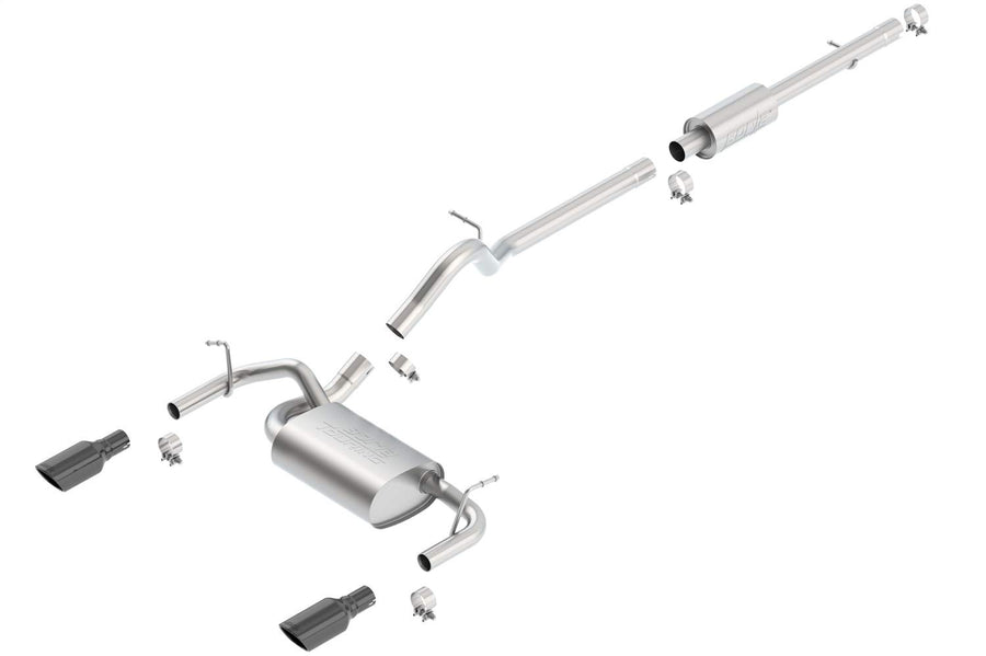 Touring Borla 140459BC; Cat-Back System 12-14 Wrangler (JK)
