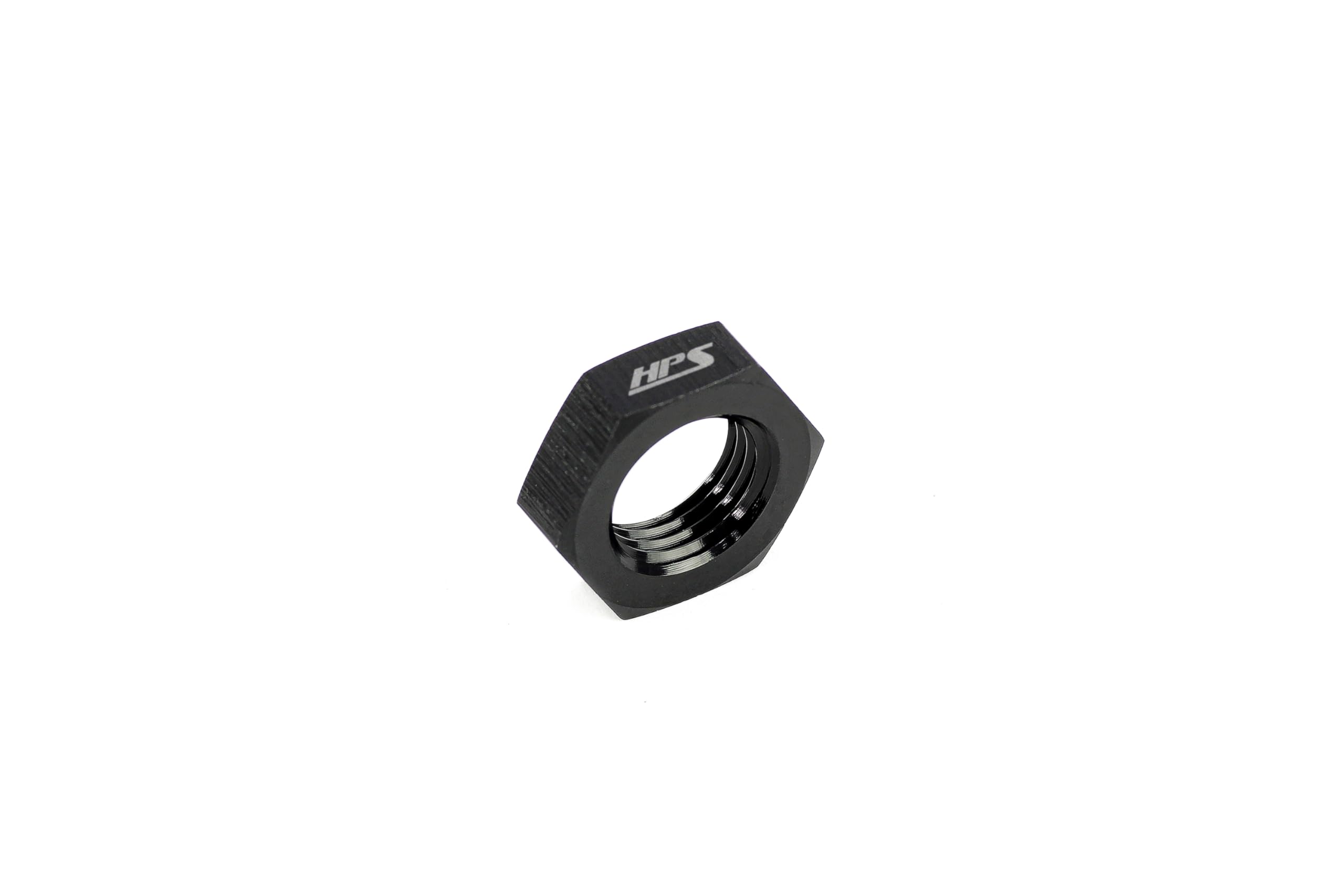 AN924-10 HPS AN Female Bulkhead Fitting Jam Nut, Aluminum, Size: AN-10, Black