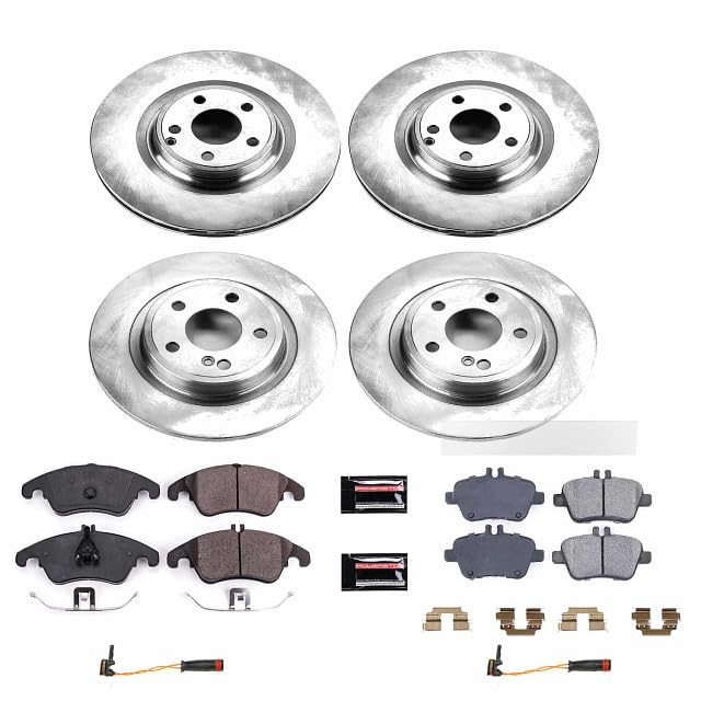 Power Stop KOE6892 Replacement Brake Kit-OE Front and Rear Brake Rotors & Ceramic Pads For Mercedes-Benz SLK350 2012-2016 [Model Specific]