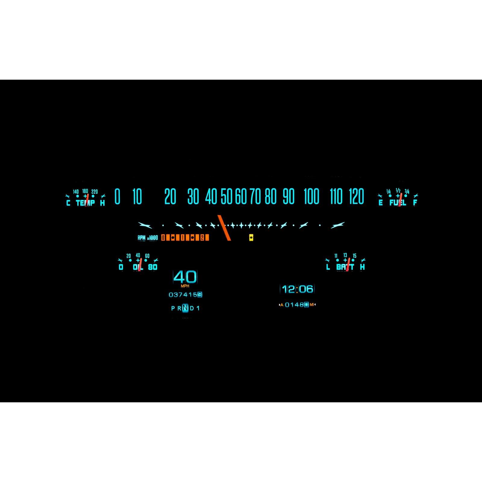 Retrotech Gauge Instrument System Dakota Digital RTX-53F-PU-X Compatible with 1953-55 Ford Pickup
