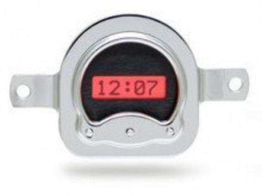 Dakota Digital VLK-51F-K-R Compatible with Car Clock Gauge 1951 Ford for VHX gauges only Black Alloy Red Backlighting